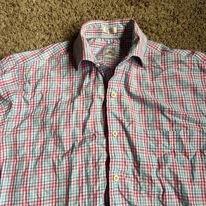 Peter Millar Button Down Shirt Medium Plaid White Bear Yacht Club Minnesota